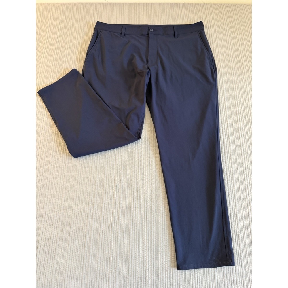 FootJoy Men's Golf Pants Navy Khakis W38 L30 Regular Fit 100% Polyester Stretch